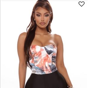 Fashion nova Angels In The Sky Satin Corset
